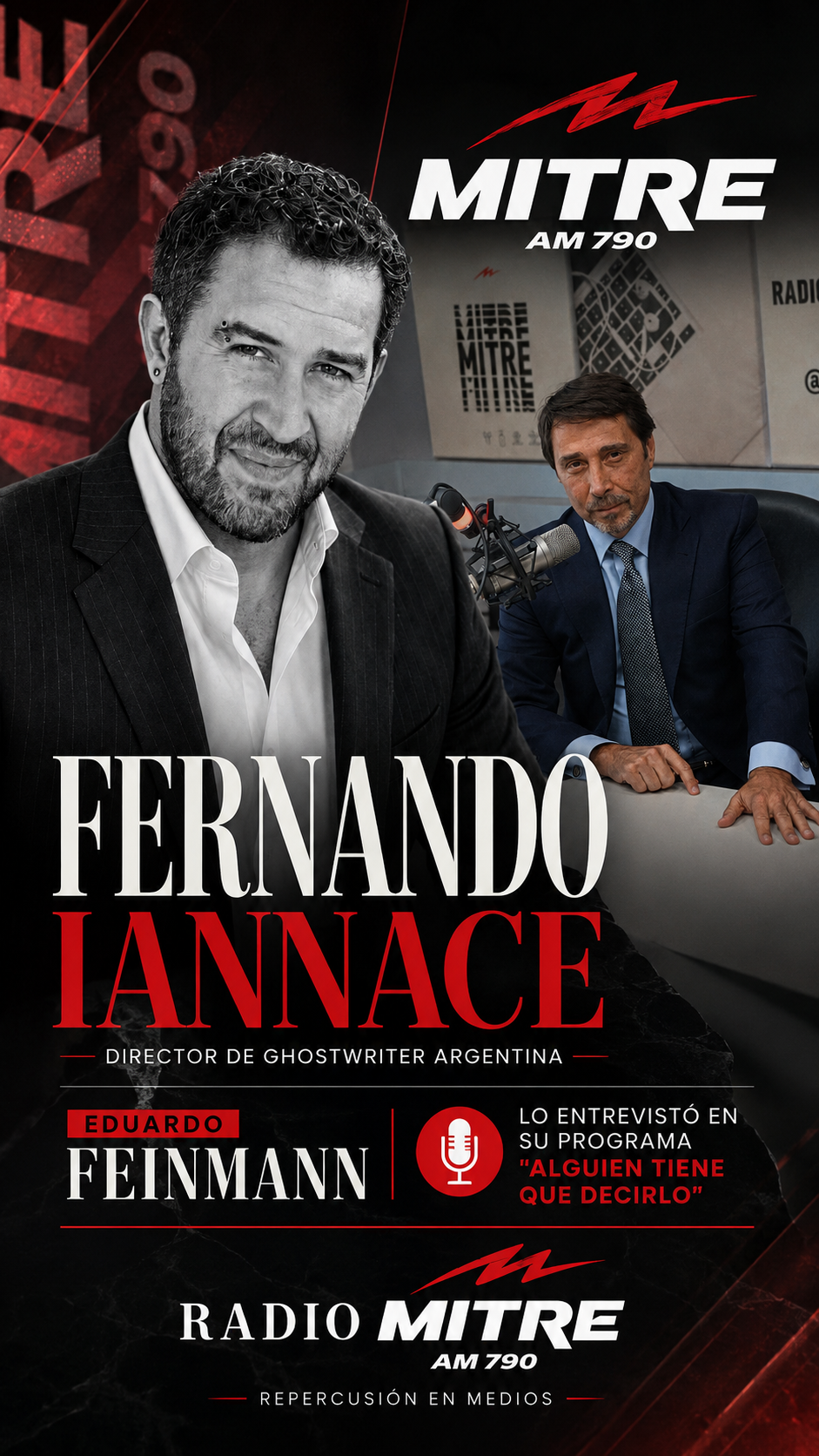 Fernando Iannace entrevistado por Eduardo Feinmann en Radio Mitre